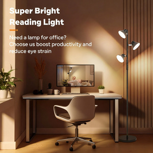 Modern Floor Lamp 3 Heads Adjustable Angle LED <b>Standing</b> Light For Living Room Bedroom Office Iron <b>PC</b> Material - Product Image 5