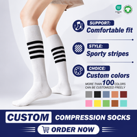 Chaussettes de compression pour femmes en laine tricotée sur mesure, respirantes, antidérapantes, pour la course à pied, la randonnée, les sports de pression, vente en gros