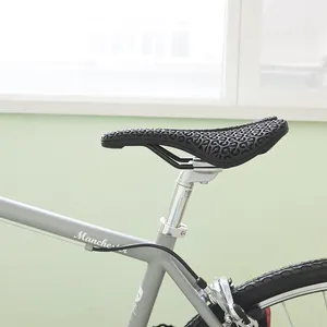 Comfortable Breathable Oversized Width 155mm 3D Printed Carbon Fiber Comfort Bicycle Seat Bike Saddle For Summer