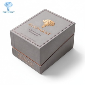 Boîte d'emballage rigide à charnière personnalisée grise de luxe avec dorure à chaud, boîte cadeau en papier pour montre-bracelet, bijoux, avec coussin en velours - Product Image 4