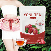 Tisane de bien-être aux fleurs de canneberge naturelle pour femmes, 120g, mélange de plantes pures pour le confort menstruel et l'apaisement de l'humeur, sachets de thé triangulaires