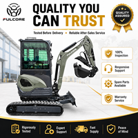 Agents FULCORE recherchés : Mini-excavatrice compacte pour travaux agricoles et de jardinage, avec cabine climatisée/chauffée en option et moteur Kubota.