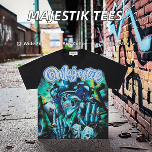 Vêtements de sport Majestik – Nouveautés 2026 – T-shirts homme oversize Hip Hop 260g 100% Coton – Tees Designer Streetwear - Product Image 2