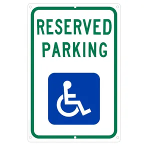 Reservasi pelat parkir papan tanda bahan asli ukuran aluminium penggunaan pelanggan Harley Davidson parkir tanda reflektif