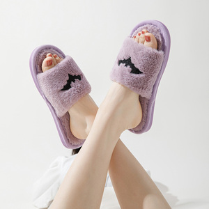 Chaussons d'intérieur décontractés pour femmes à motif citrouille d'Halloween, confortables, élégants, à plateforme, tendance - Product Image 6