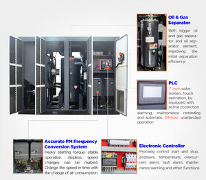 Compresseur d'<span class=keywords><strong>air</strong></span> professionnel à deux étages, avec vis économie d'énergie, XLPM250A-IID T508 185KW 250hp, chine - Product Image 2