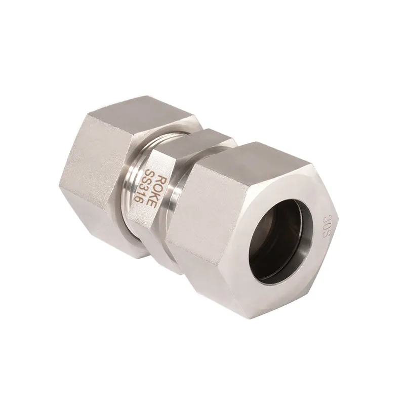 Enkelvoudige Ferrule Compressie Fitting Roestvrij Staal Licht 6l-42l Hydraulische Fittingen Hydraulische Buisfitting