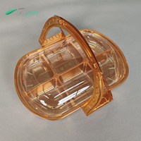 Boîte d'emballage en plastique PET de gâteau de noix de fruits à Six grilles Portable Transparent de luxe jetable de haute qualité avec couvercle