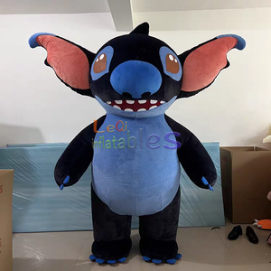 <span class=keywords><strong>Stich</strong></span> negro de 2m con traje de Navidad, <span class=keywords><strong>disfraz</strong></span> de Mascota, mascota de <span class=keywords><strong>Stich</strong></span> inflable, disfraces móviles de felpa de piel de <span class=keywords><strong>Stich</strong></span> para vacaciones - Product Image 3