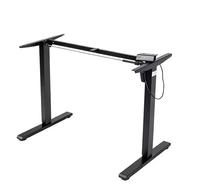 Cadre de bureau électrique moderne réglable en hauteur avec pieds ergonomiques pour position assise ou debout, base métallique extensible
