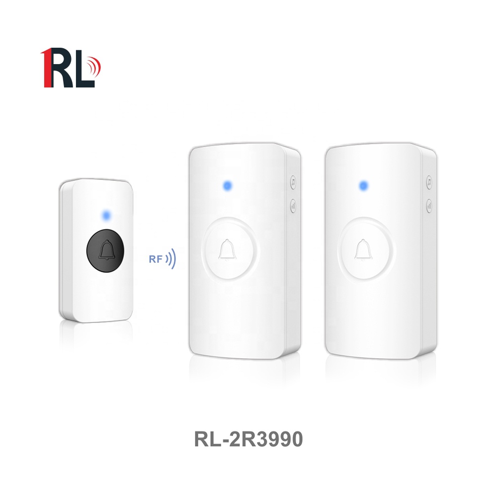 90 Easy to install smart home waterproof wireless wifi doorbell wireless AC ring doorbell with two receivers