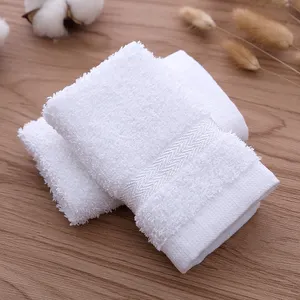 JR1157 Biểu Tượng Tùy Chỉnh Khách Sạn Spa Trường Bông Khăn 100% Cotton Dài Twist Terry Mặt Khăn Rửa Vải