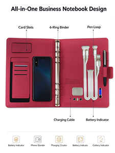 Carnet intelligent multifonction en <span class=keywords><strong>cuir</strong></span> avec scanner OCR haute résolution, étui de protection, cadeau promotionnel d'entreprise - Product Image 4