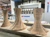 Centre d'usinage CNC 5 axes horizontal industriel pour la fraisage et la gravure de grandes pièces en bois