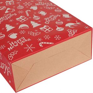 Bolsa de Regalo Grande de Papel Kraft Reciclado con Asa para Fiestas de Navidad, Cumpleaños, Compras, Bolsa de Papel de Primera Calidad - Product Image 5