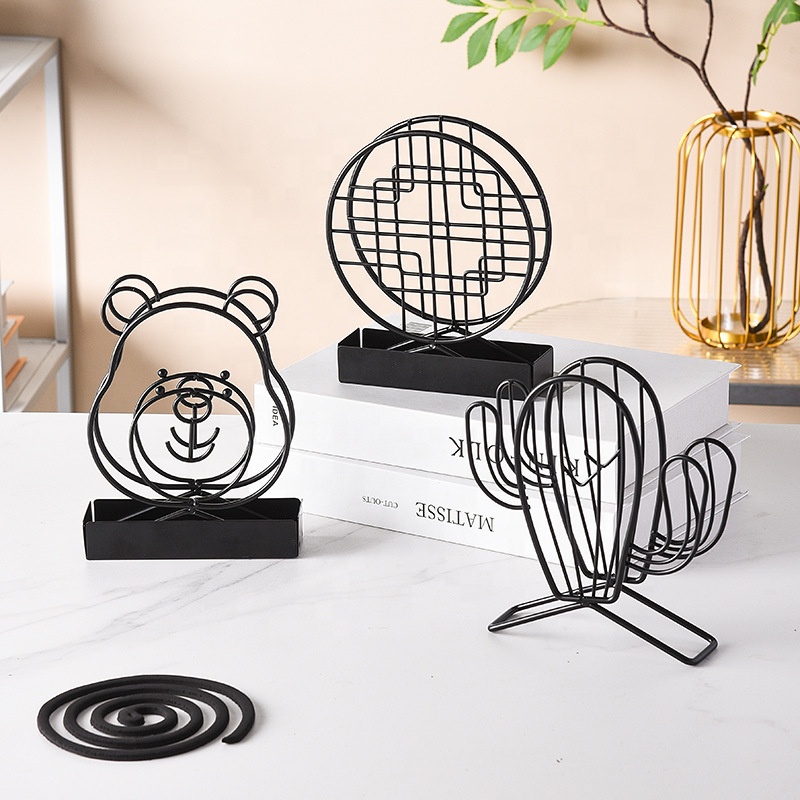 Скандинавский креативный мультяшный кованый железный стеллаж для комаров и спиралей, украшения, аксессуары для мебели в спальню