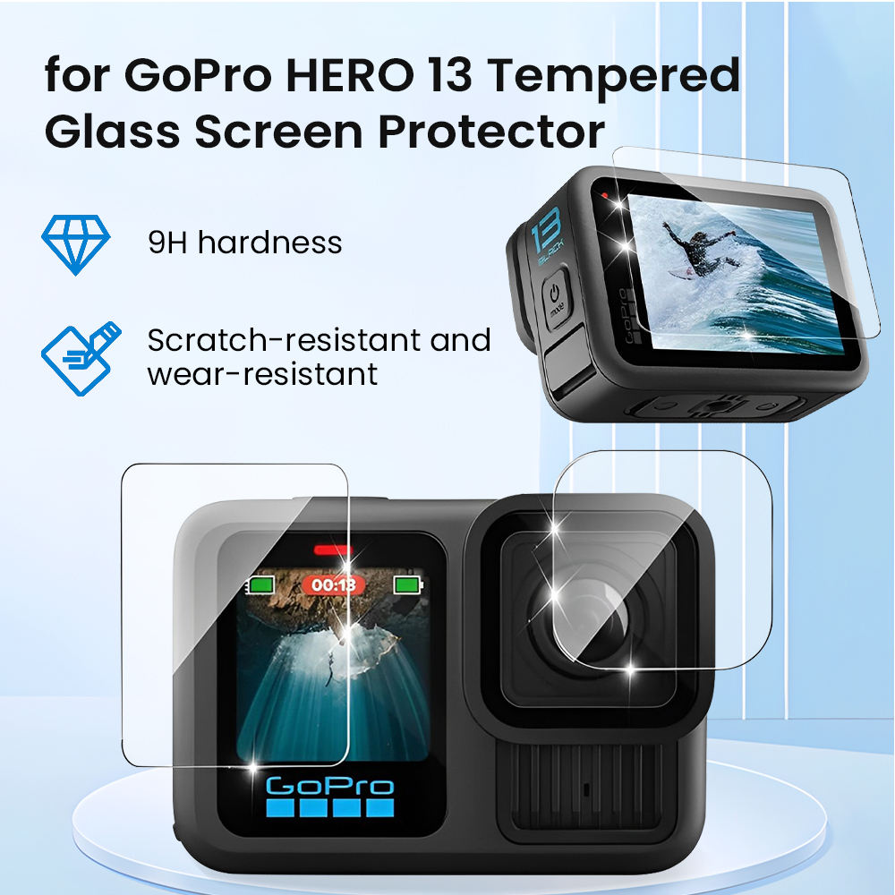 HONGDAK Action Cameras Accessories Kit 55 in 1 Selfie Stick Set for GoPro Hero 13 Waterproof Case Accessories Kit