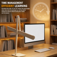 Lampe de bureau LED réglable, pliable, en métal, design anti-éblouissement, commande tactile, écologique, protection des yeux, 95 CRI, AC, à intensité variable, chambre à coucher
