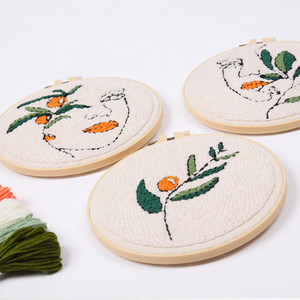 Kit de bricolage XIXI - Broderie florale murale faite à la main avec outil de poinçonnage, en polyester, pour artisans - Product Image 2