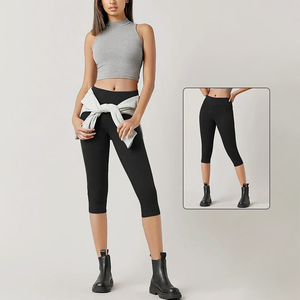 Recycler écologique genou Legging entraînement Gym Fitness ensemble pour femmes Yoga tenues actif 5 points legging femmes Sport Wear - Product Image 6