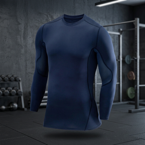 New Arrival <b>Men's</b> Plus Size Compression Shirts Long Sleeve Breathable Quick Dry Athletic Workout Sports Undershirt <b>Base</b> <b>Layer</b> - Product Image 3