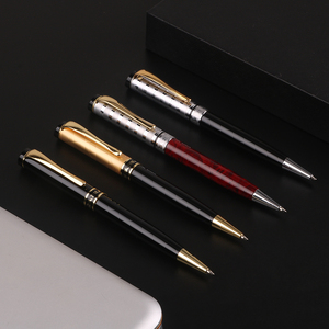 Stylos à bille rétractables noirs à pointe moyenne 0,7 mm, écriture fluide, métalliques, élégants et raffinés pour le monde des affaires - Product Image 5