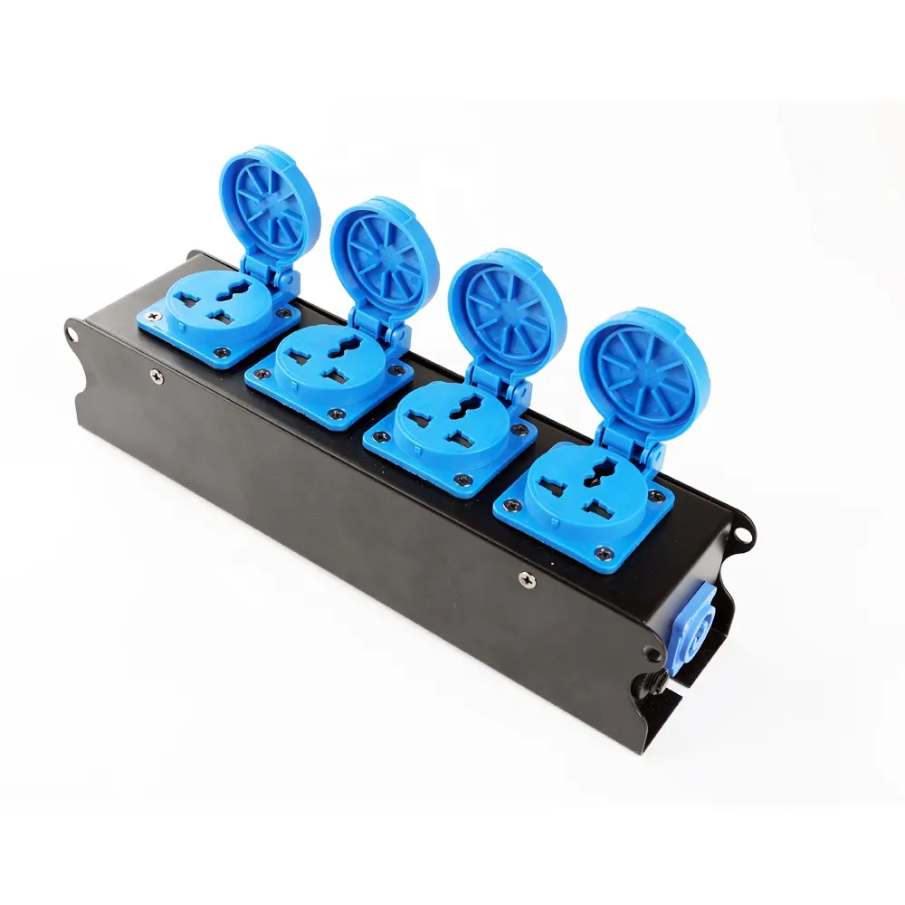 20a מחזיק fuse 4 ערוצים 290*73*80 מ "מ פלט 4 שקע + p-con כחול-p. שקע חשמל הוביל שילוט דיגיטלי מסך