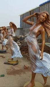 Lebensgroße Bronze-Statue einer nackten, <span class=keywords><strong>sexy</strong></span> Frau, Bronzeguss-Statue für den Außenbereich, elegante nackte weibliche Dame Mädchen Statue - Product Image 4