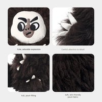 Adorable jouet en peluche singe Saki à face blanche en polyester, figurine en peluche mignonne, oreiller de couchage câlin, petite poupée idéale pour les filles