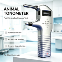 EURVET Vet Veterinary Tonometer Handheld Animal Fast IOP Measurement Pet Hospital Laboratory Family Pet Use Easy Operation