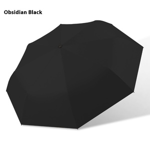 306 semi-automatique hommes couleur unie Logo impression publicité parapluie Impact tissu trois fois 8 côtes automatique ouverture fermeture - Product Image 6