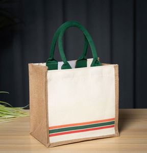 Custom Logo Eco-friendly <b>Reusable</b> Canvas Tote <b>Bag</b> with Large Capacity Splicing Design and Customized Color Options - Product Image 3
