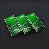 Matériau en carton argenté plaqué aluminium haut de gamme personnalisé masque facial à tête noire boîte en papier miroir réflexion améliore la qualité