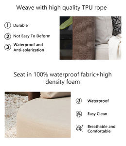 أثاث فاخر خارجي كرسي صالة حمام سباحة كرسي شمسي شاطئ مزدوج غطاء خارجي غطاء بالي سرير نهاري خارجي - Product Image 5