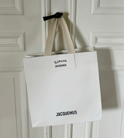 Sac shopping en papier blanc avec logo personnalisé, sac cadeau de luxe pour marque de vêtements, emballage pour boutique de vêtements, OEM ODM