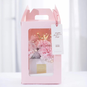 Flower Box Heart Shape Panorama Flower Gift Box Transparent Rose Bouquet flower boxes for bouquetsacrylic cupcake topper