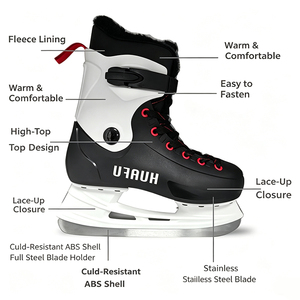 Patins à glace pour adultes, hommes, femmes, débutants, lame en acier, bottes de patinage sur glace chaudes, chaussures de patinage sur glace, taille 37-46 - Product Image 6