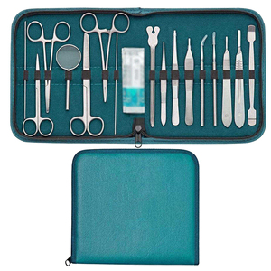 Kit de suture chirurgical tout-en-un avec pochette en maille, 5 outils, modèle anatomique, coussin de suture 5x7 pouces, simili peau, pour la science médicale - Product Image 1