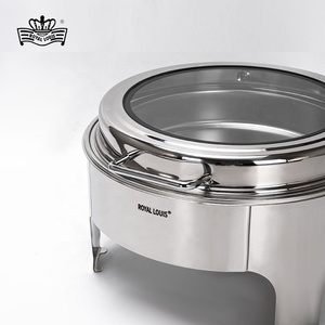Royal Louis 6L Stainless Steel High Base Self-Service Restaurant Stove Food Warmer <strong>Buffet</strong> for Hotels Restaurants Serving Food - Product Image 3
