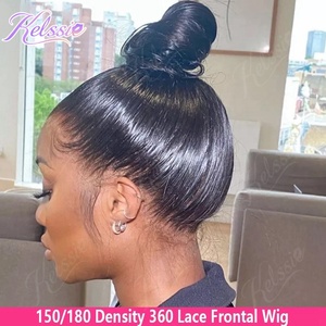 Pelucas de cabello humano para mujer, 360 de encaje transparente, sin pegamento, 360 de encaje Frontal, la mejor peluca China de onda recta - Product Image 3