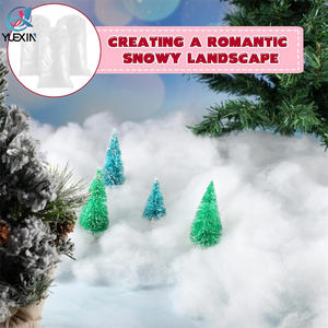 プレミアム人工ポリエステル雪綿毛繊維休日の装飾とクリスマスツリーの工芸品雪ふわふわ装飾繊維 - Product Image 5