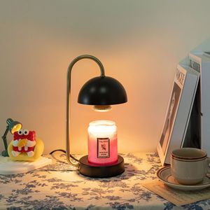 Metall-Wachsschmelzlampe Dimmbarer Kerzenwärmer Halbkreisförmiger Schirm Knopf- und <span class=keywords><strong>Timer</strong></span>-Steuerung Nachttisch-Dekoration - Product Image 1