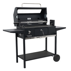 Electric Barbecue Grill With Rotary Rack Large Outdoor Charcoal Grill Commercial Use Trolley Design - Product Image 1