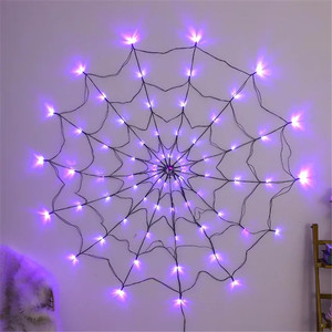 Lumière de décoration de toile d'<span class=keywords><strong>araignée</strong></span> LED pour Halloween 8 modes lampe de <span class=keywords><strong>filet</strong></span> de <span class=keywords><strong>pêche</strong></span> télécommandée lumière d'ambiance décorative de fête - Product Image 3