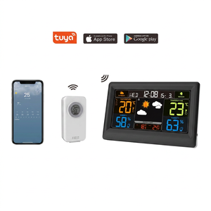 Stazione <span class=keywords><strong>Meteo</strong></span> Digitale WiFi Tuya Smart con Termometro Igrometro Interno/Esterno e Sensore Wireless per Monitoraggio e Controllo Remoto tramite App - Product Image 1