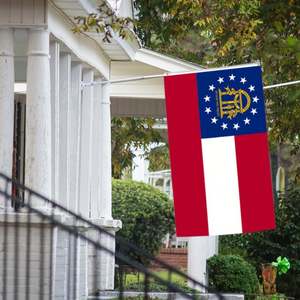 ธงรัฐจอร์เจีย สหรัฐอเมริกา ขนาด 3x5 ฟุต ขายส่ง ผ้าโพลีเอสเตอร์ 68D/100D รับผลิตตามสั่งทุกประเทศ จัดส่งรวดเร็ว ผู้ผลิตที่เชื่อถือได้ จัดส่งด่วน - Product Image 5