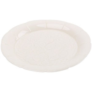 Plateau à thé en céramique blanche émaillée avec motif de lotus pour servir le thé et les collations, origine Dehua - Product Image 5