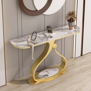 Table <span class=keywords><strong>console</strong></span> de luxe moderne en métal Rock Board pour décor de couloir et <span class=keywords><strong>bureau</strong></span> <span class=keywords><strong>console</strong></span> pour salon chambre villa hôtel - Product Image 3