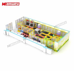 <span class=keywords><strong>Trampoline</strong></span> d'intérieur de taille personnalisée pour parcs d'attractions Équipement d'aire de jeux commerciale Trampolines à l'élastique pour enfants et adultes - Product Image 5
