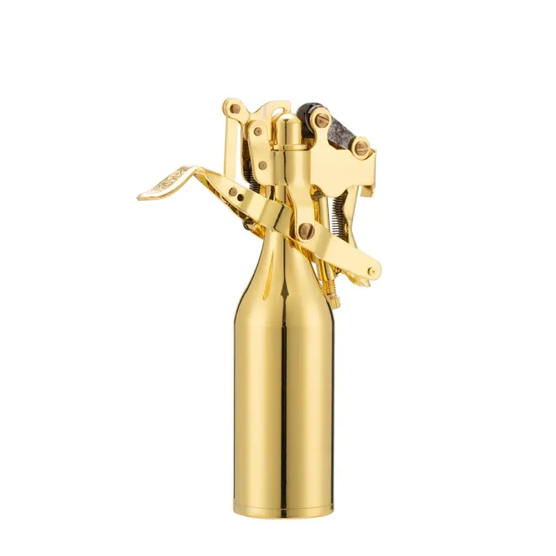 Creative Champagne model vintage copper refillable lighter for cigarette kerosene oil lighter